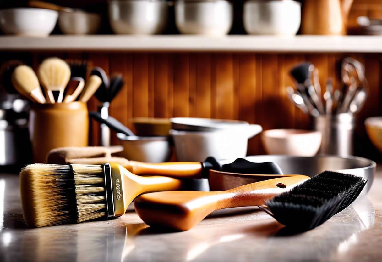 Entretien et conservation des pinceaux de cuisine pour des gâteaux impeccables