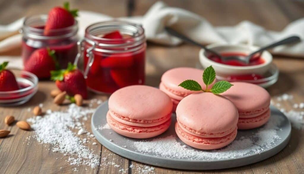 Recette de macarons à la fraise : délice fruité