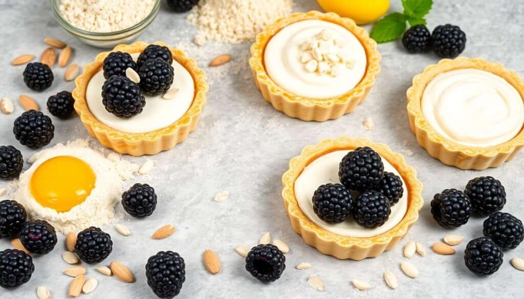 Tartelettes aux mûres, amandes et crème : une recette gourmande