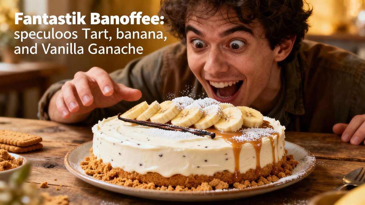 Fantastik Banoffee : tarte Spéculoos, banane et Ganache Vanille