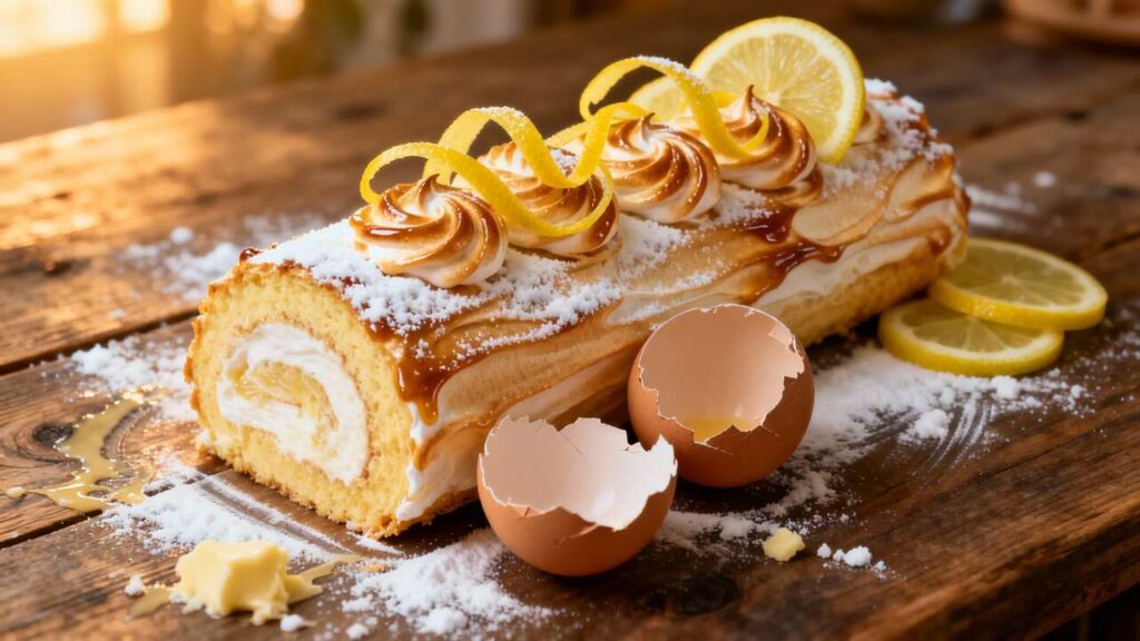 Recette de bûche citron meringuée pour Noël