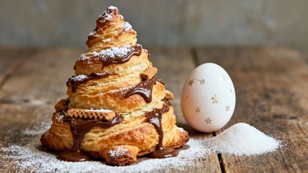 Sapin feuilleté au Nutella et spéculoos : la recette festive