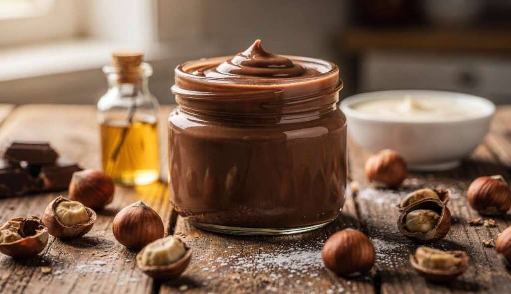 Recette de pâte à tartiner maison aux noisettes façon Nutella