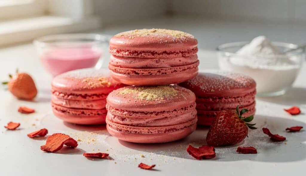 Recette de macarons à la fraise : délice sucré étape par étape