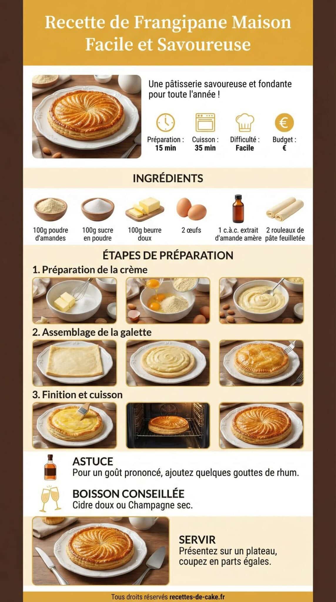 Fiche recette Recette de frangipane maison facile et savoureuse Fiche recette Recette de frangipane maison facile et savoureuse