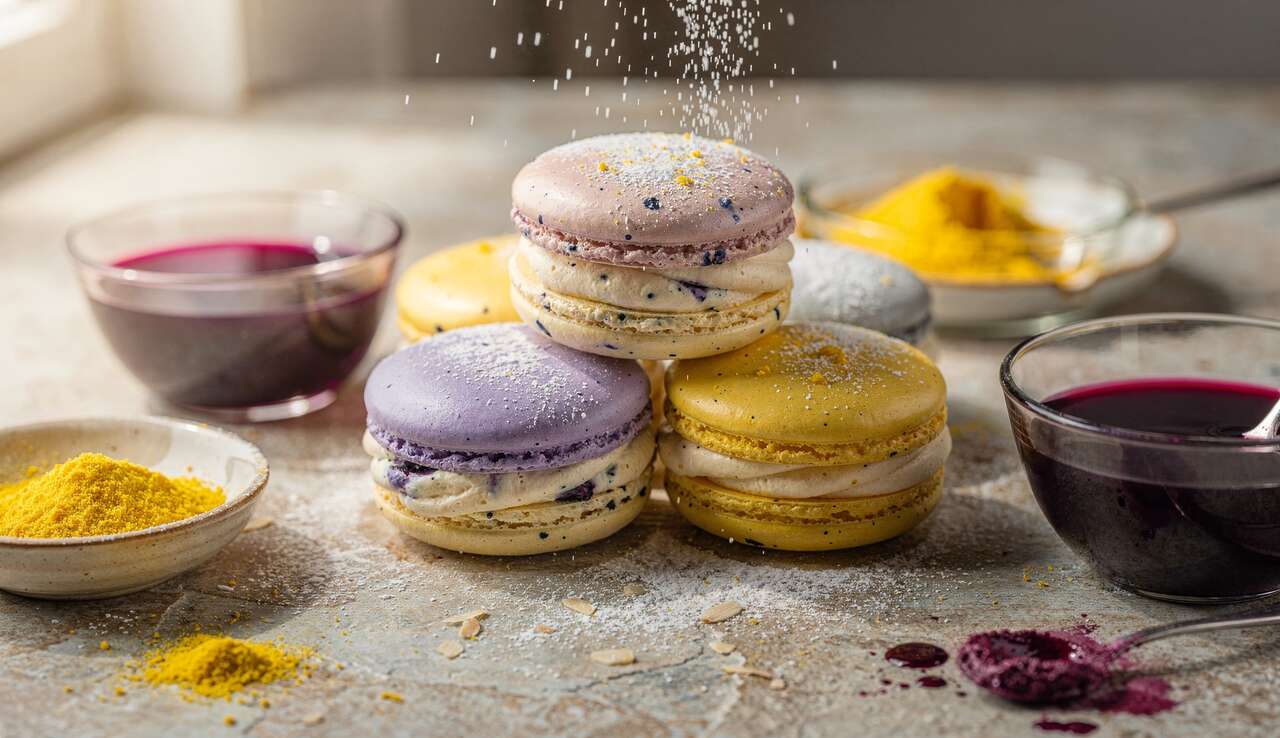 Recette de macarons myrtille, mascarpone et citron : un délice sucré-acidulé