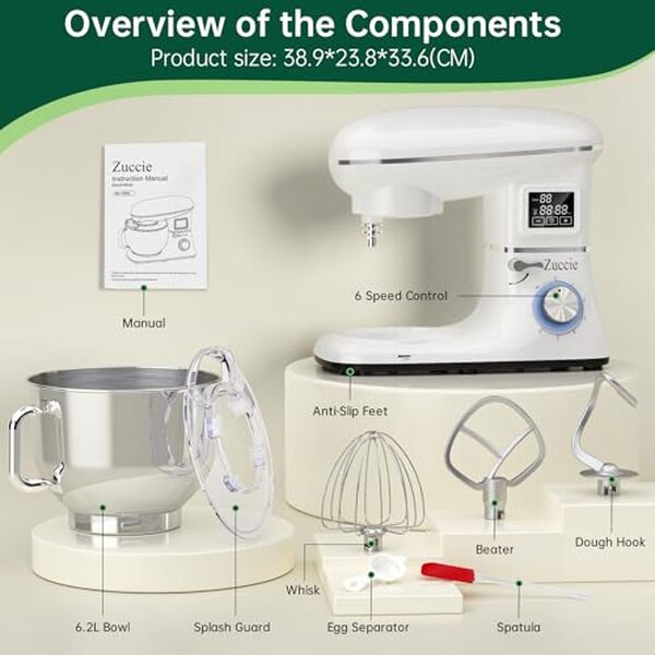 Découvrez notre test complet du robot pâtissier Zuccie : un appareil puissant et polyvalent pour vos créations culinaires