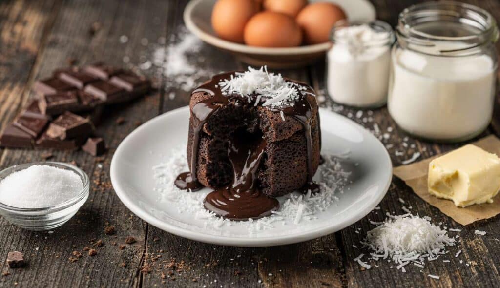 Coeur coulant chocolat noix de coco : recette gourmande