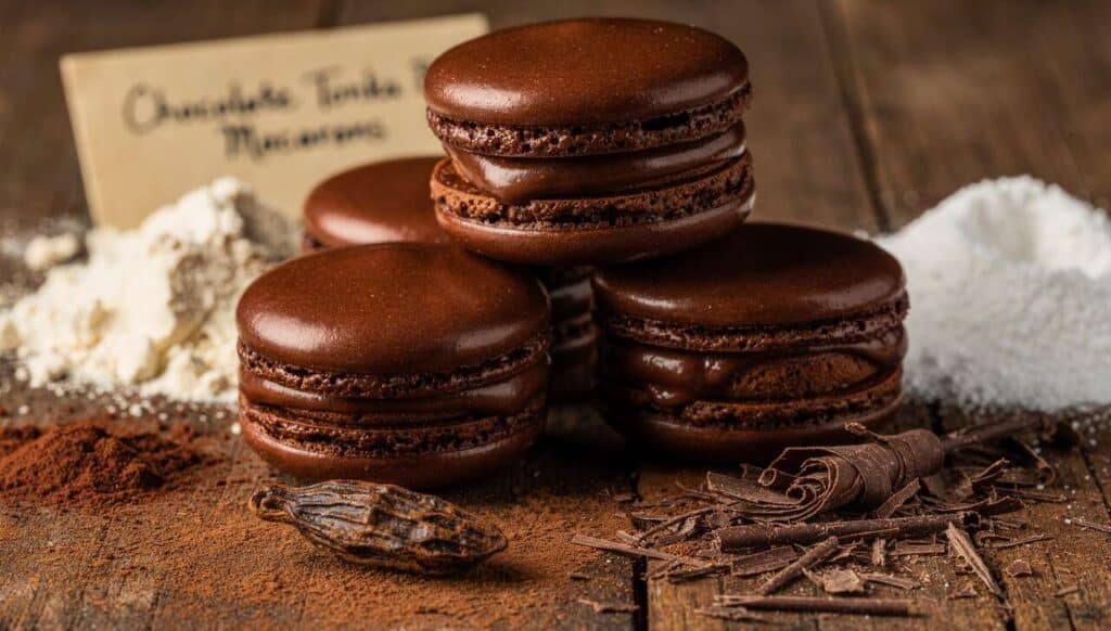 Recette de macarons au chocolat et fève tonka