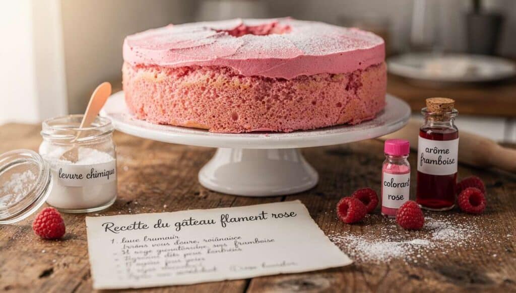 Recette du gâteau flamant rose