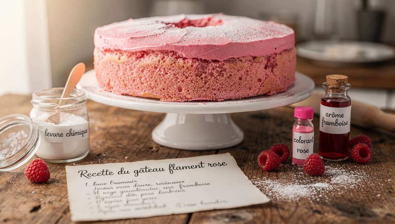 Recette du gâteau flamant rose