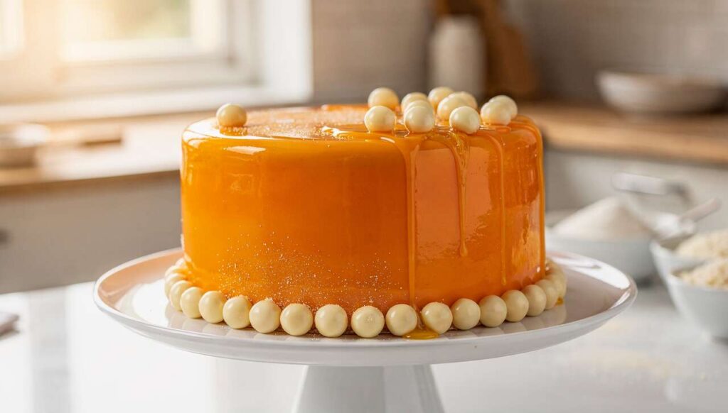 Glaçage miroir à l'orange : recette facile et brillante