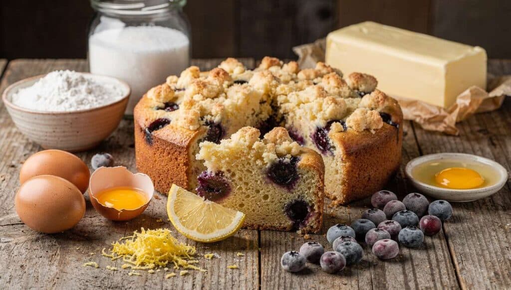 Crumbcake citron myrtille : recette gourmande et facile