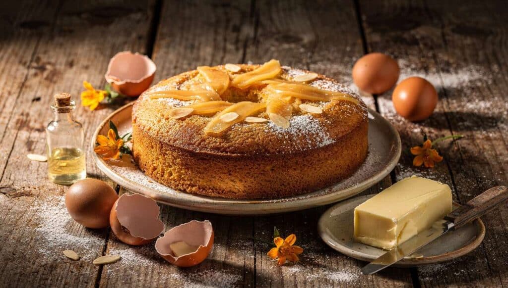 Recette de cake à la pâte d'amande et fleur d'oranger
