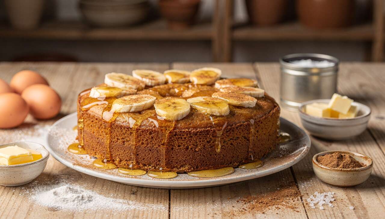 Cake banane miel cannelle : recette gourmande et facile