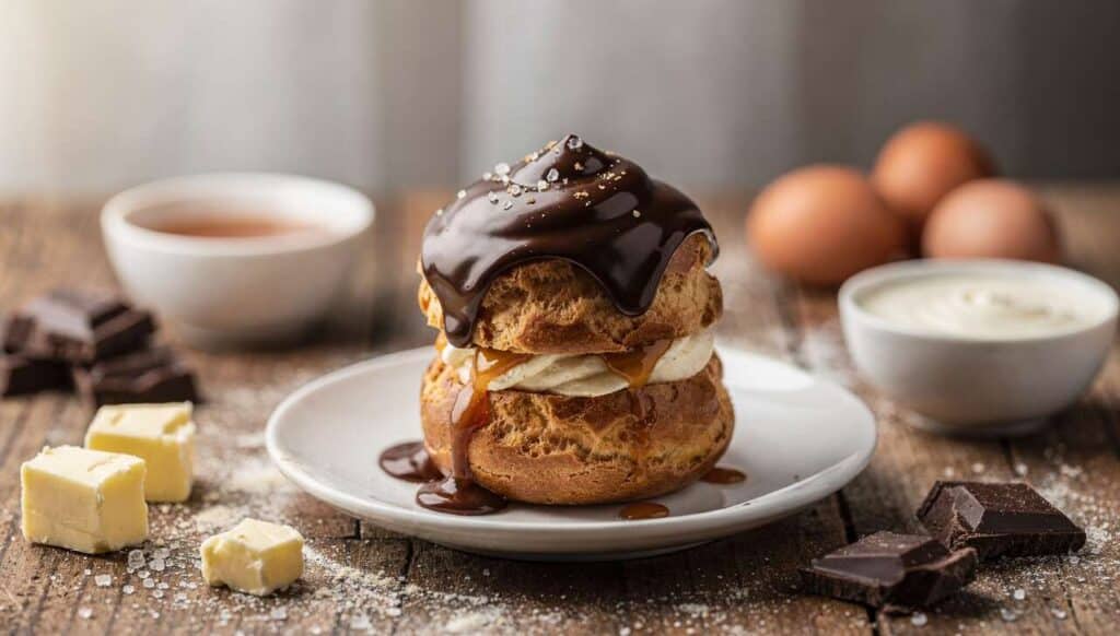 Religieuses au chocolat et caramel : recette gourmande