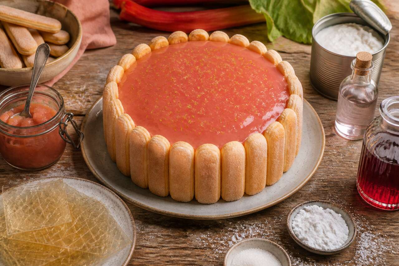 Recette de charlotte à la rhubarbe au Thermomix
