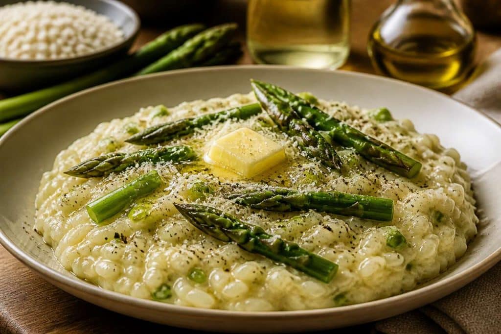 Recette de risotto aux asperges au Cooking Chef