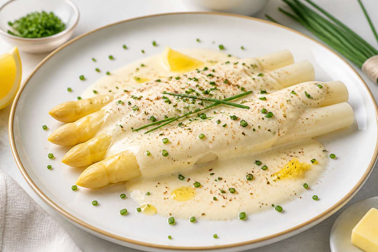 Asperges en sauce blanche à la ciboulette : la recette facile