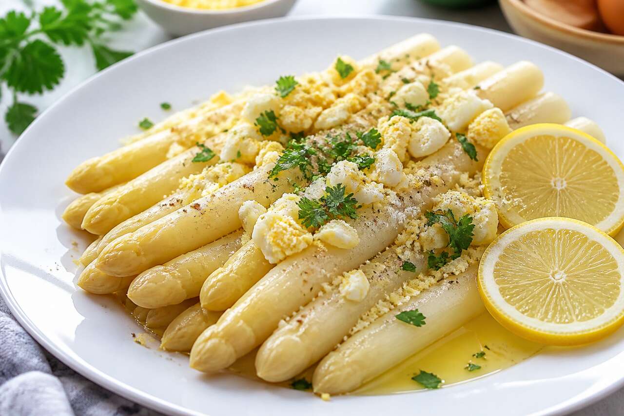 Asperges blanches à la flamande : recette gourmande