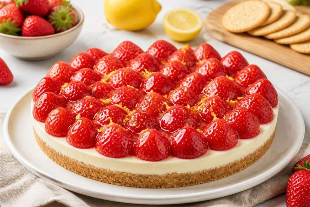 Tarte aux fraises sans cuisson avec Monsieur Cuisine