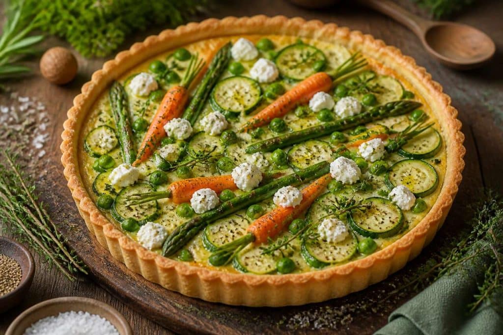 Tarte aux légumes de printemps : une recette savoureuse et légère