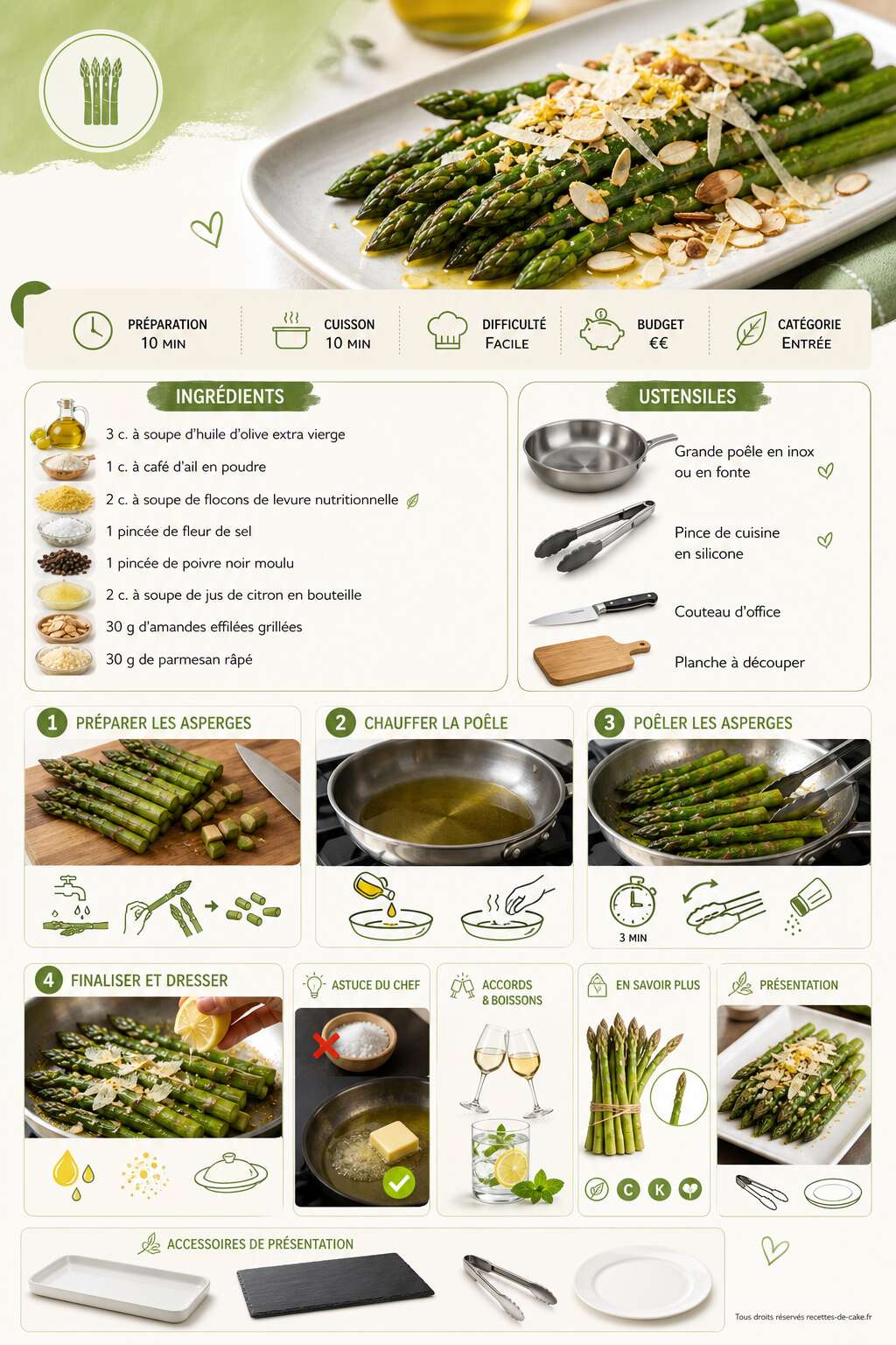 Fiche recette Asperges vertes poêlées : recette facile et savoureuse Fiche recette Asperges vertes poêlées : recette facile et savoureuse