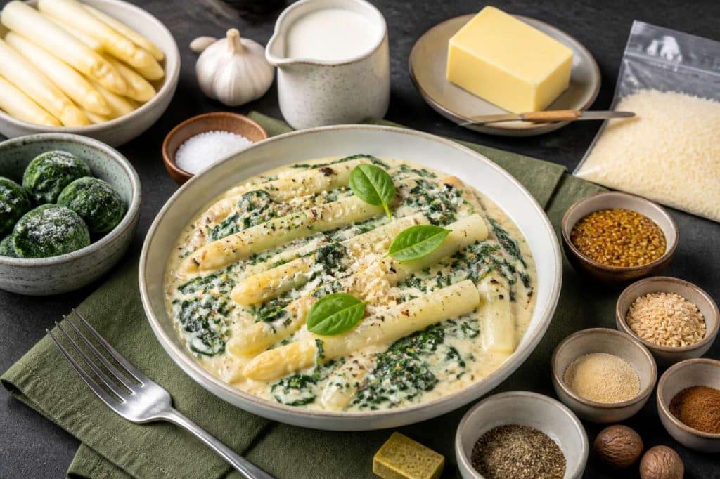 Asperges crémées aux épinards : une recette savoureuse