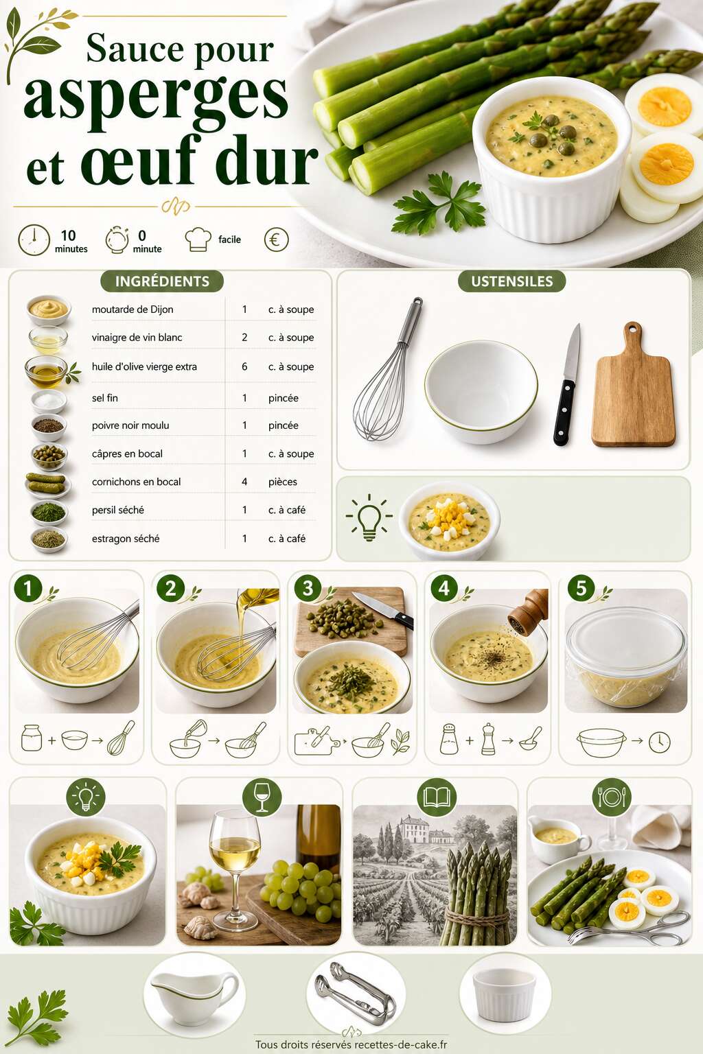Fiche recette Sauce pour asperges et œuf dur Fiche recette Sauce pour asperges et œuf dur