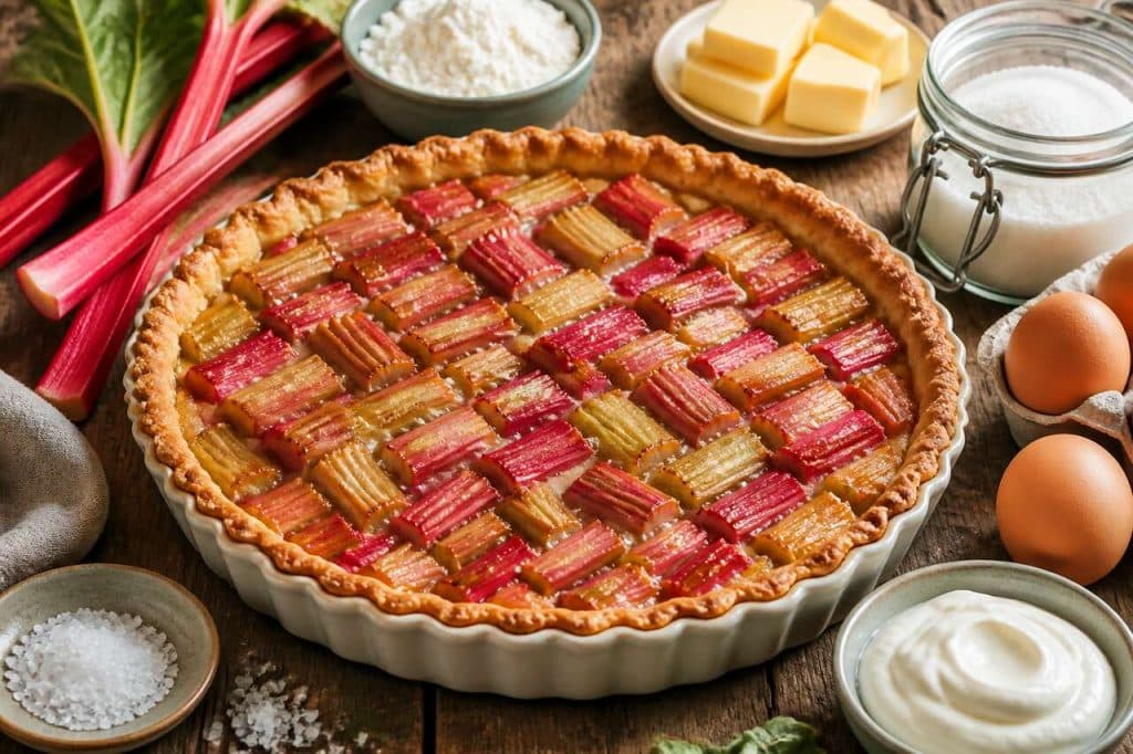 Recette tarte à la rhubarbe maison