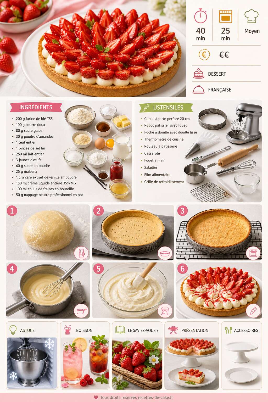 Fiche recette Tarte aux fraises revisitée par Cyril Lignac : la recette gourmande Fiche recette Tarte aux fraises revisitée par Cyril Lignac : la recette gourmande