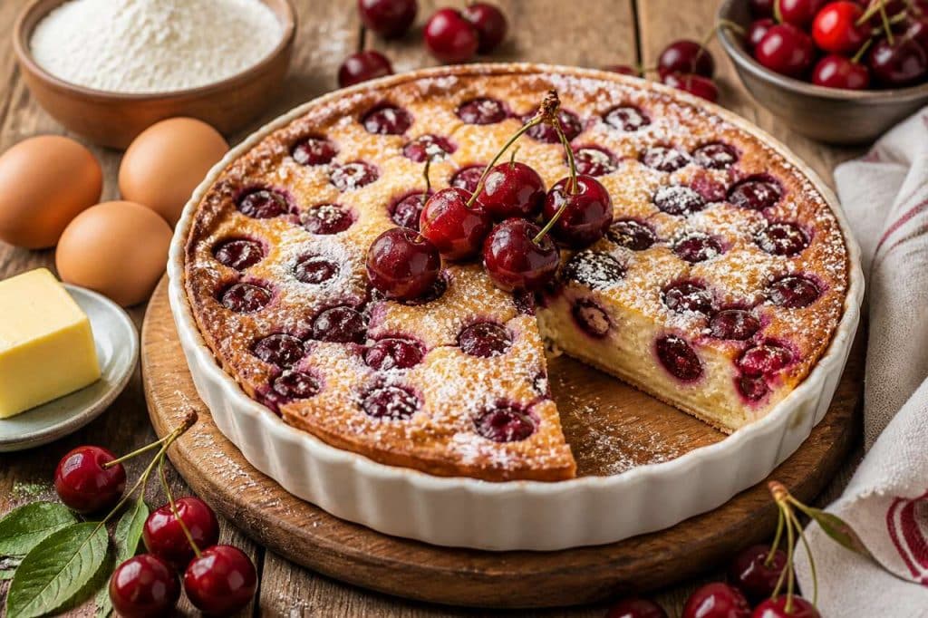 Clafoutis sablé aux cerises : recette facile et gourmande