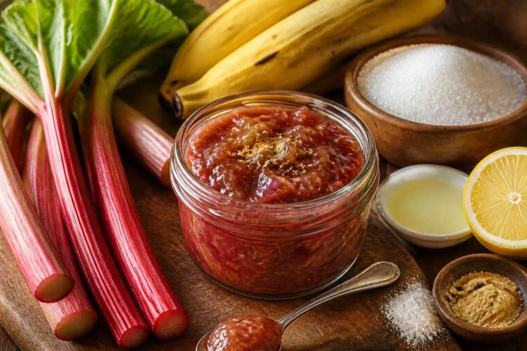 Recette de confiture rhubarbe-banane maison