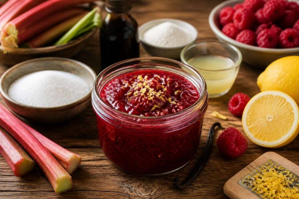 Confiture de rhubarbe et framboise : recette maison facile