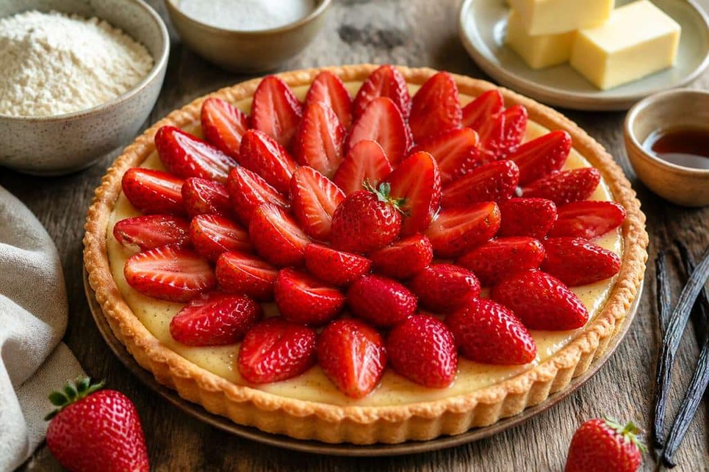 Tarte aux fraises à l'ancienne : recette traditionnelle