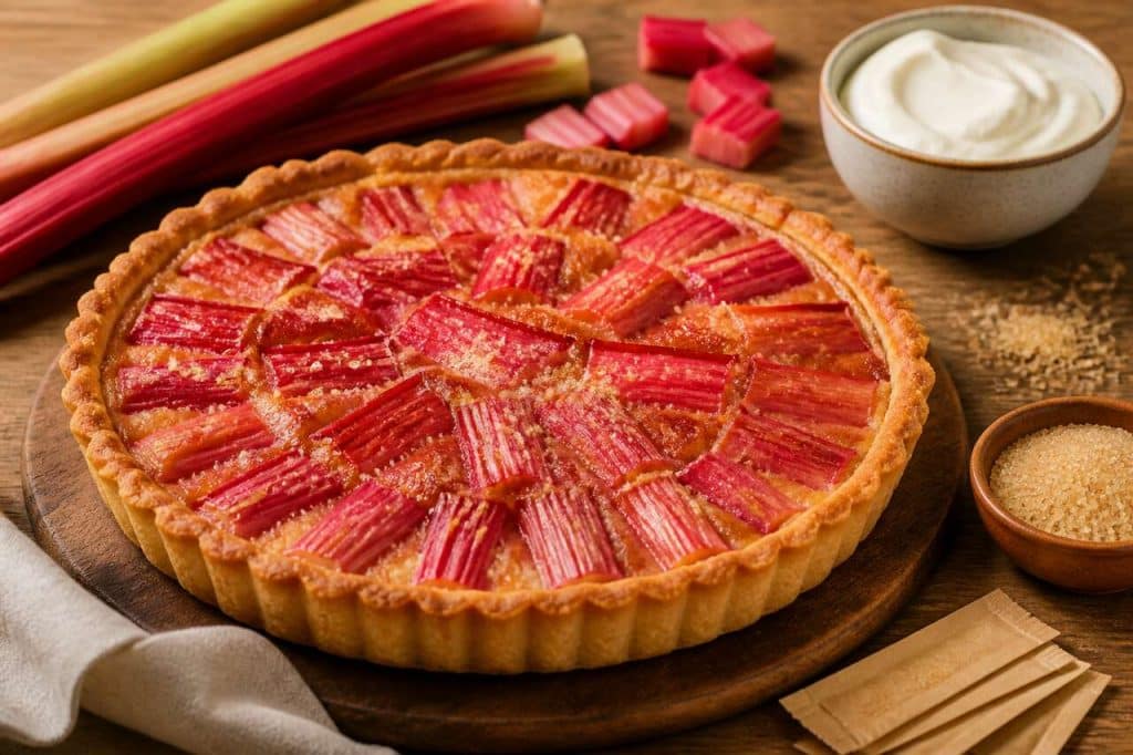 Recette tarte à la rhubarbe facile et rapide