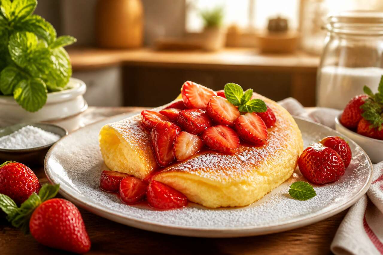 Omelette soufflée aux fraises macérées : une recette gourmande