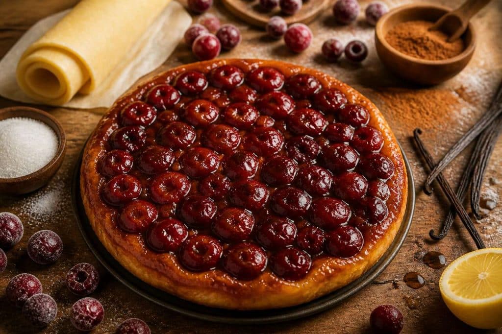 Recette de tarte Tatin aux cerises : délice fruité