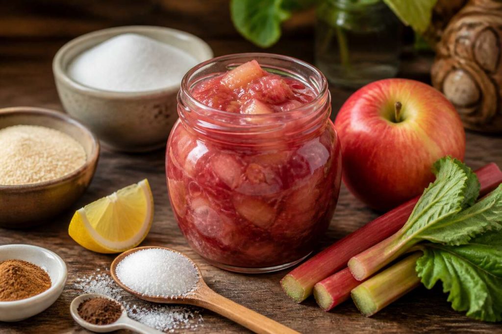 Recette de confiture rhubarbe et pommes maison