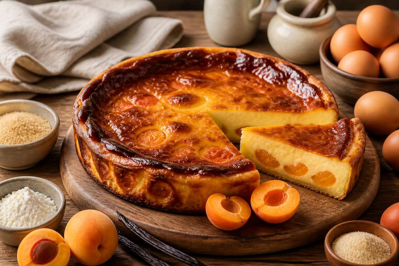 Flan pâtissier aux abricots : recette gourmande et facile