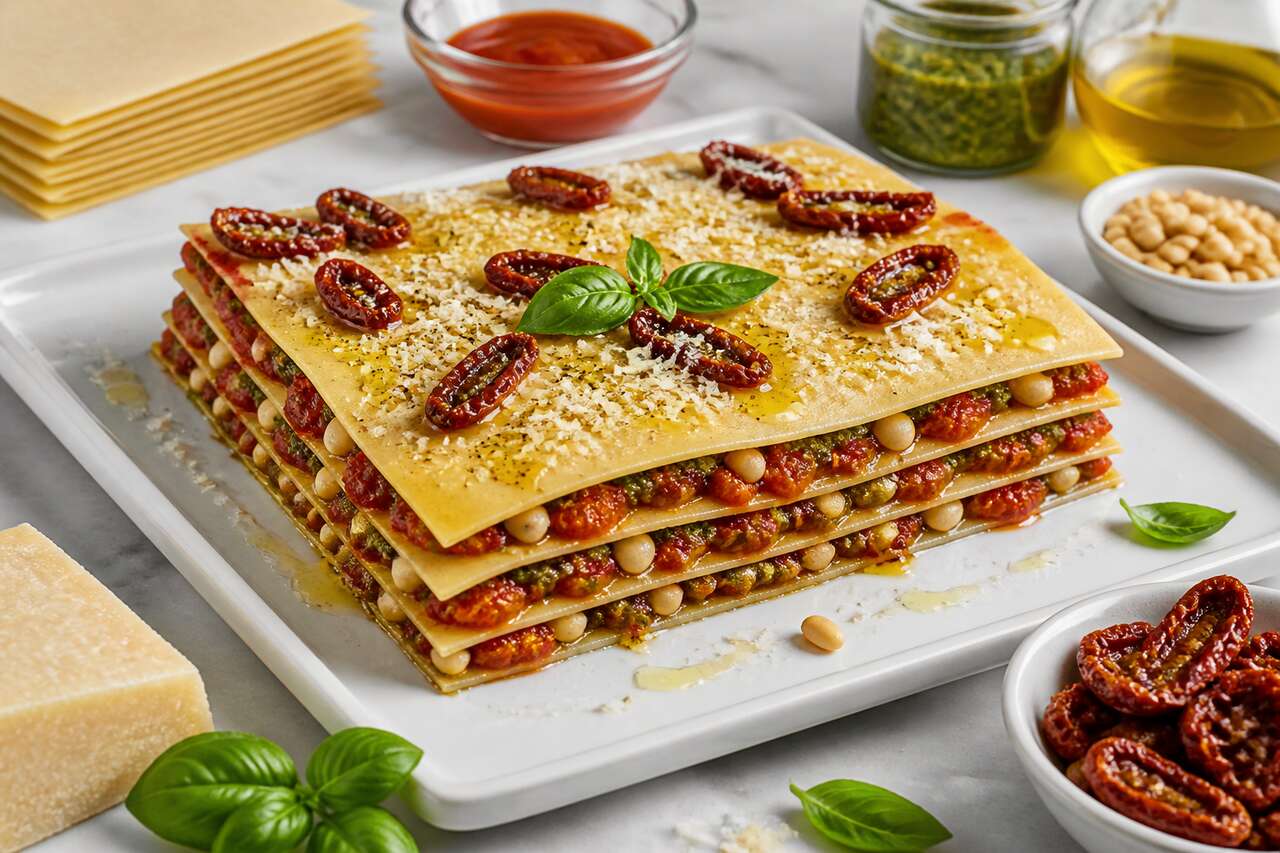 Lasagne froide : tomates et pesto, la recette fraîche à essayer
