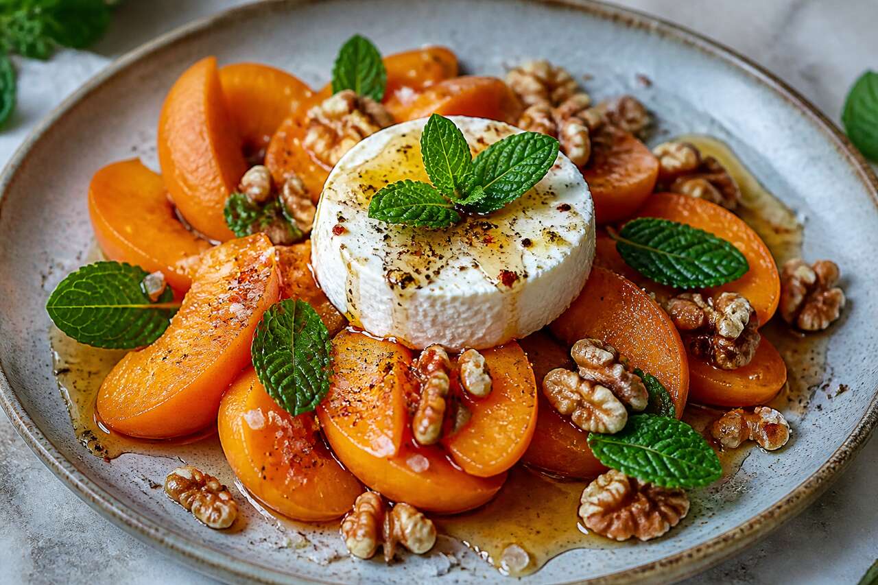 Abricots au chèvre frais : recette gourmande