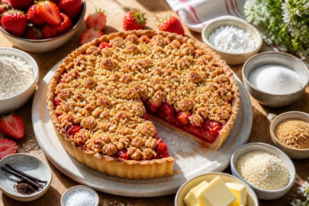 Tarte crumble aux fraises : une recette estivale délicieuse