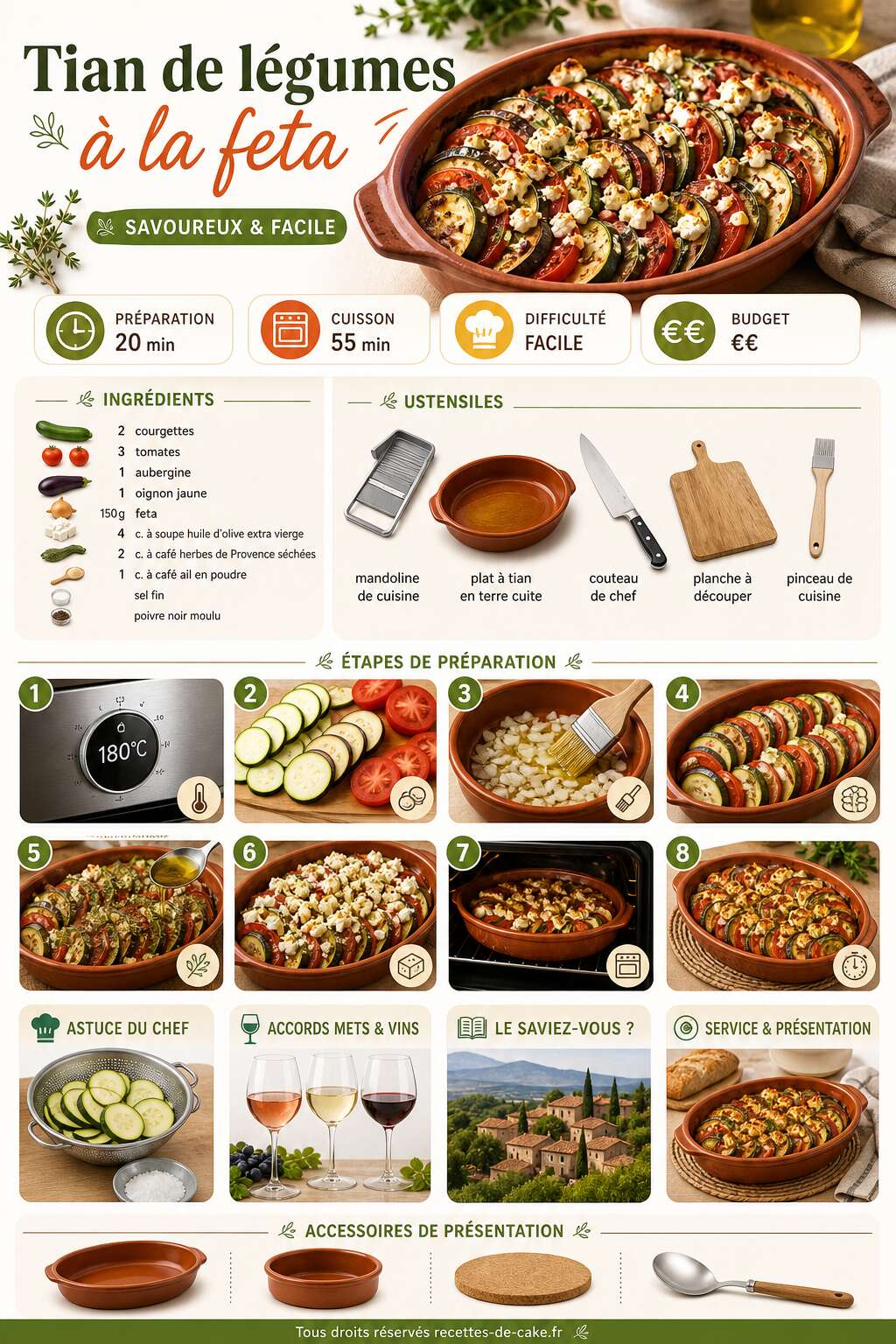 Fiche recette Tian de légumes à la feta : recette savoureuse et facile Fiche recette Tian de légumes à la feta : recette savoureuse et facile
