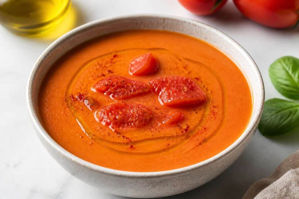 Soupe glacée à la tomate : recette estivale rafraîchissante