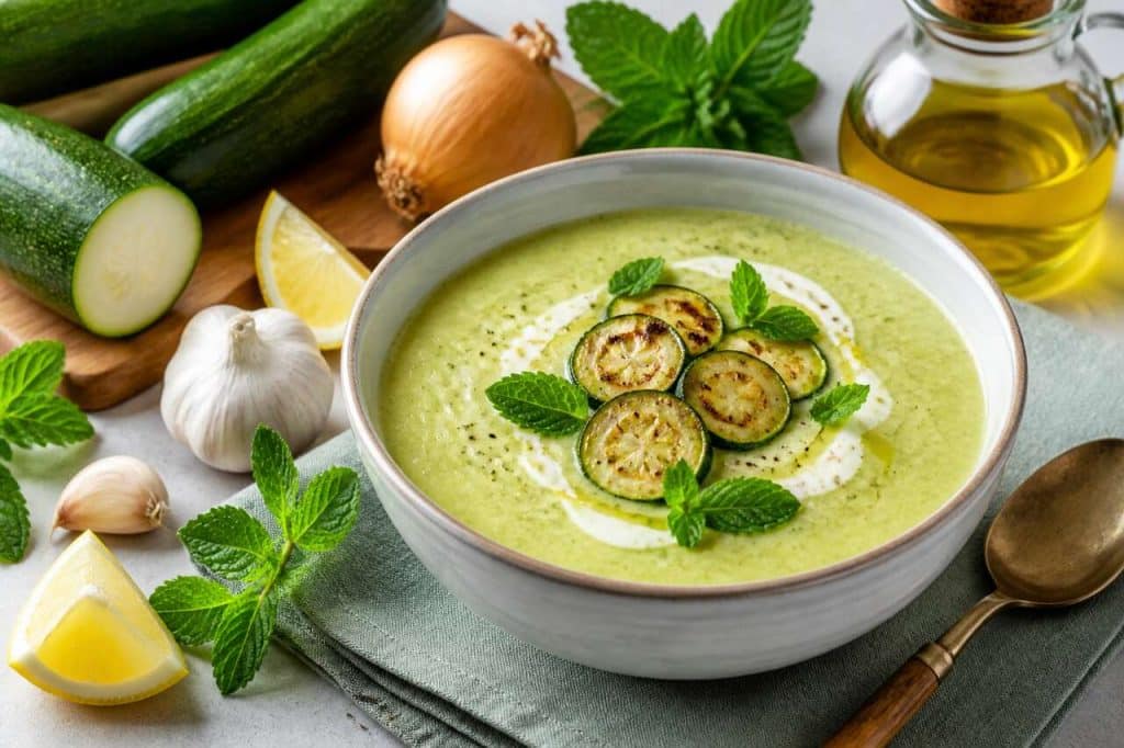 Soupe froide de courgettes : recette facile et rafraîchissante