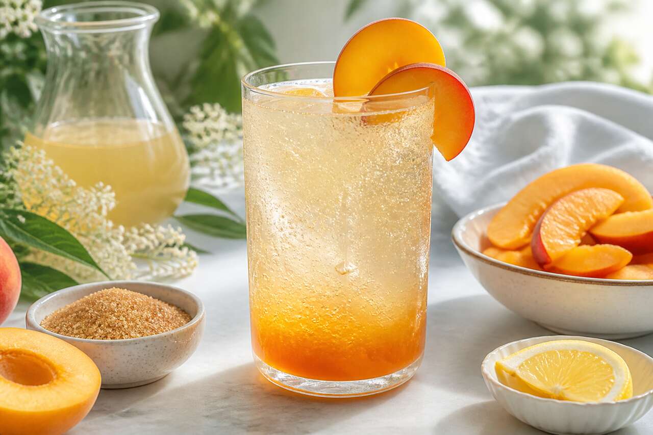 Cocktail pêche abricot sans alcool : recette facile et rafraîchissante
