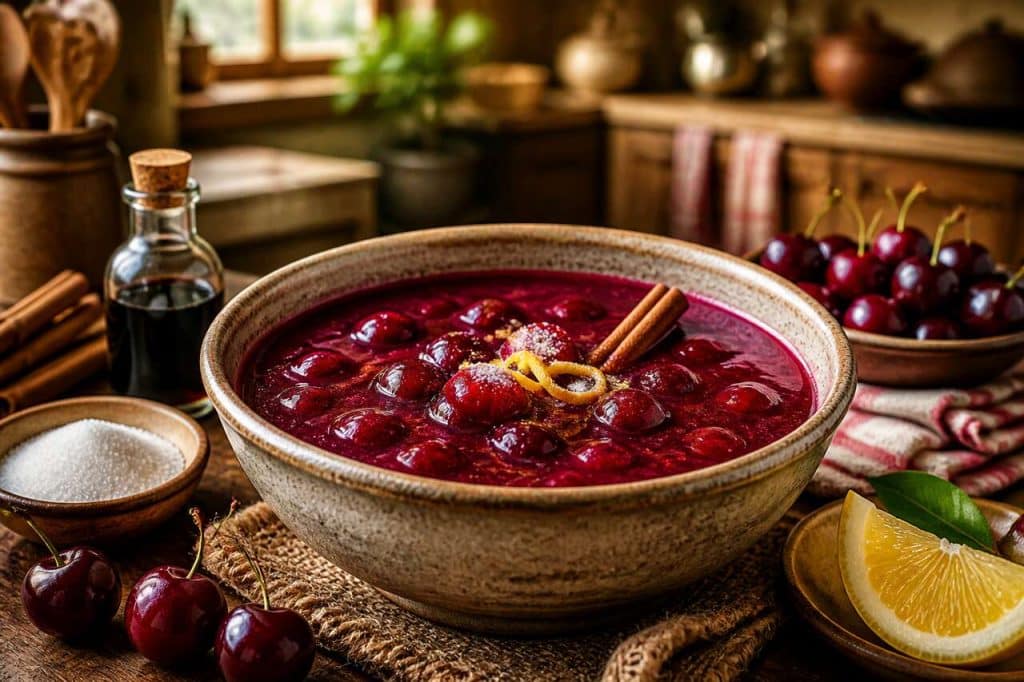 Recette : soupe aux cerises délicieuse et facile