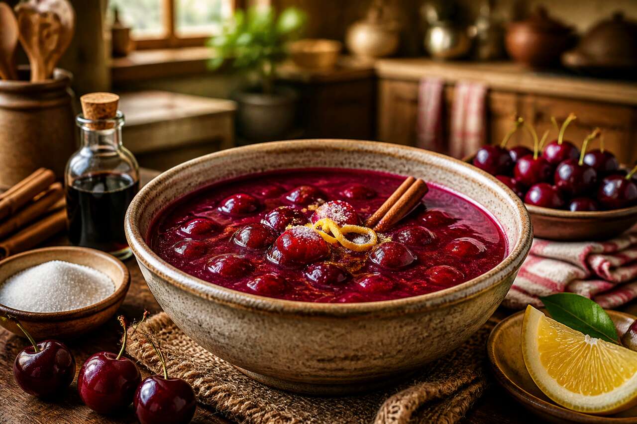 Recette : soupe aux cerises délicieuse et facile