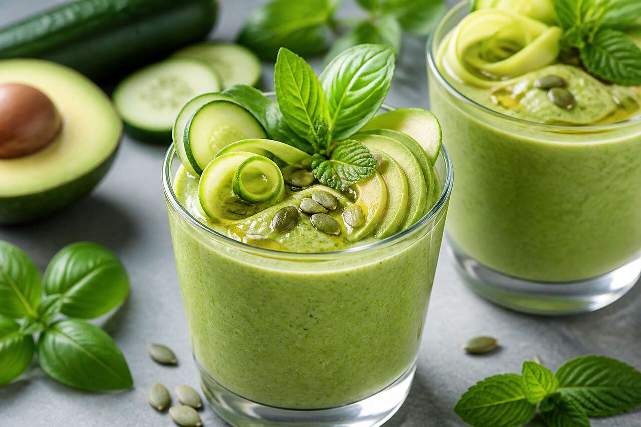 Recette de gaspacho vert en verrine